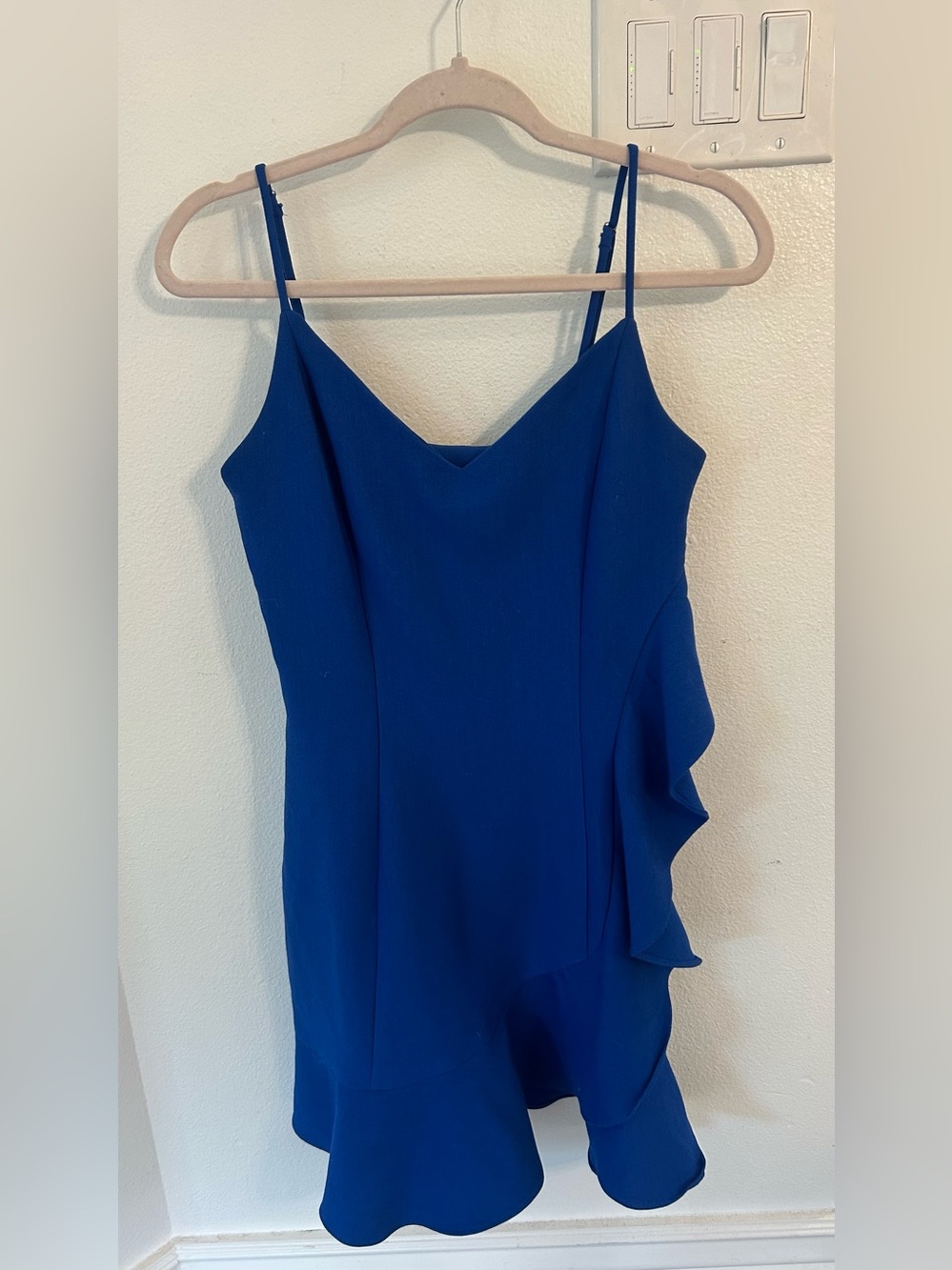 DO+BE Royal Blue Dress with Ruffle Hem